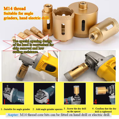 M14円形の穴のタイルの穿孔機ビット真空はろう付けした