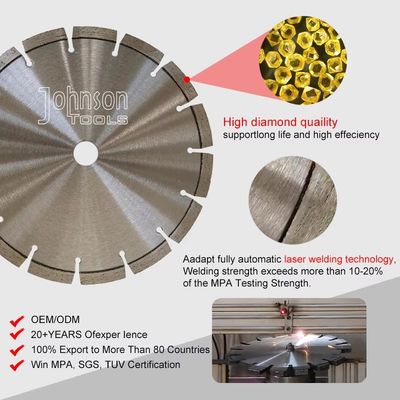 レーザーは鋸の速い切断500mmのダイヤモンドのぬれたタイルの刃を溶接した
