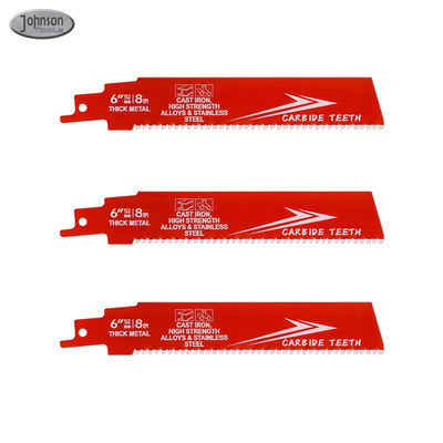 6インチバイメタルOEM 互換式ソーブレード 工業用金属 鋳鉄合金 鉄 Sawzall Blade カービッド