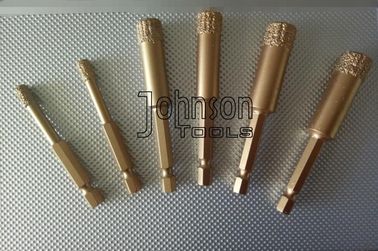 5mm - 35mmの真空によってろう付けされるダイヤモンドの穿孔機ビット六角形のクイック リリースのすね