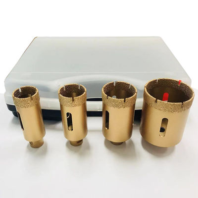 4pcs M14 50mmの真空によってろう付けされるダイヤモンド用具は穴あけ工具最低に欠を