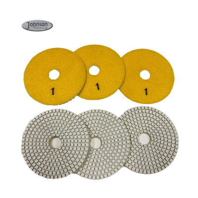 100mm 3つのステップ花こう岩の磨くパッド、陶磁器のための乾燥した磨くパッド